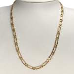 Tweedehands ketting van 750 geelgoud met paardenmotief en afwisselende schakels, 52,5 cm - afbeelding 2