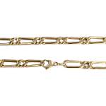 Tweedehands ketting van 750 geelgoud met paardenmotief en afwisselende schakels, 52,5 cm - afbeelding 3