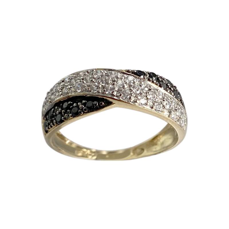 Bague d'occasion or 750 jaune zirconias - vue 1