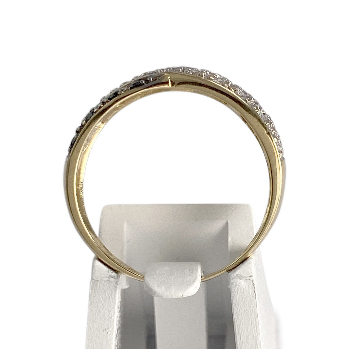 Bague d'occasion or 750 jaune zirconias - vue 3