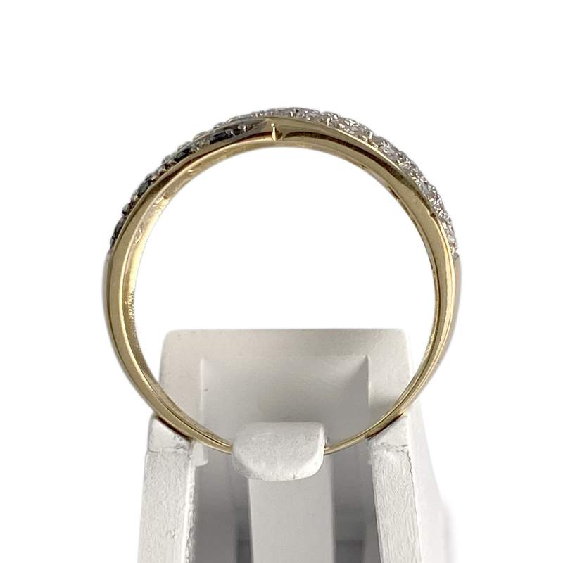 Bague d'occasion or 750 jaune zirconias - vue 3