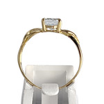 Bague d'occasion or 750 jaune aigue marine - vue 3