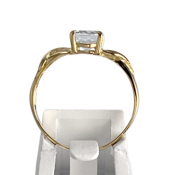 Bague d'occasion or 750 jaune aigue marine