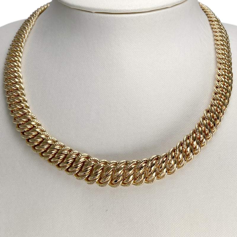 Collier d'occasion or 750 jaune maille américaine - vue 2
