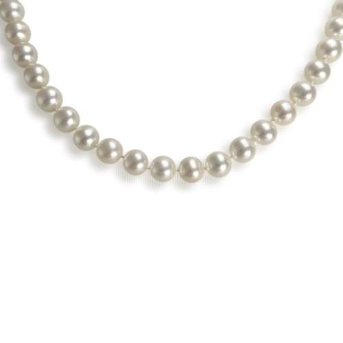 Tweedehands 750 geelgouden choker met gekweekte parel