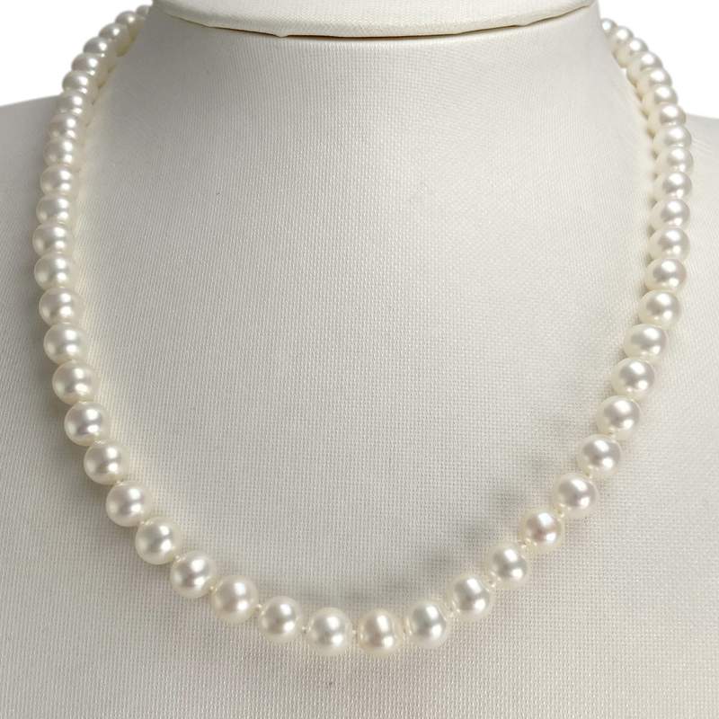 Collier d'occasion or 750 jaune choker perle de culture - vue 2
