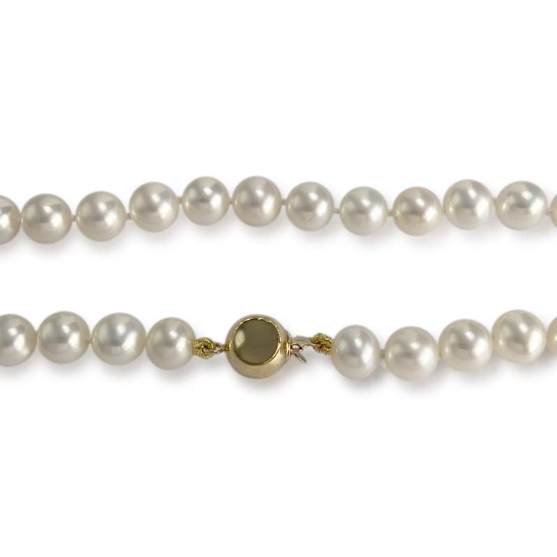 Collier d'occasion or 750 jaune choker perle de culture - vue 3