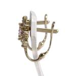 Boucles d'oreilles d'occasion or 585 jaunezirconiaszirconias - vue 2