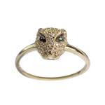 Bague d'occasion or 375 jaune léopard zirconias - vue 1
