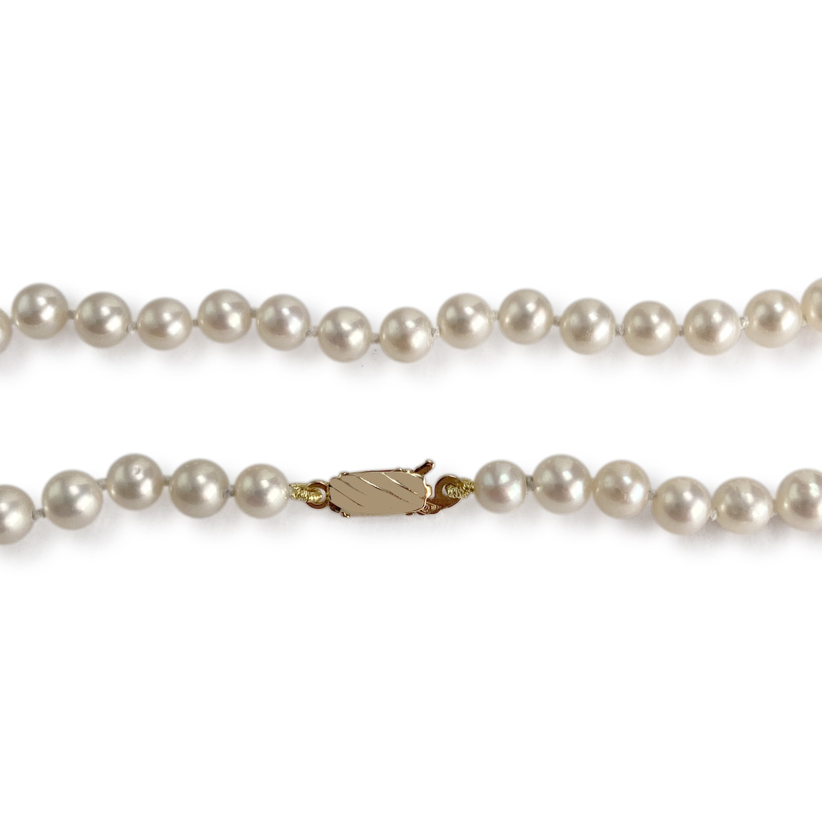 Collier d'occasion or 750 jaune chocker perle de culture de chine - vue 3