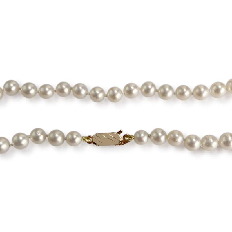 Collier d'occasion or 750 jaune chocker perle de culture de chine - vue 3