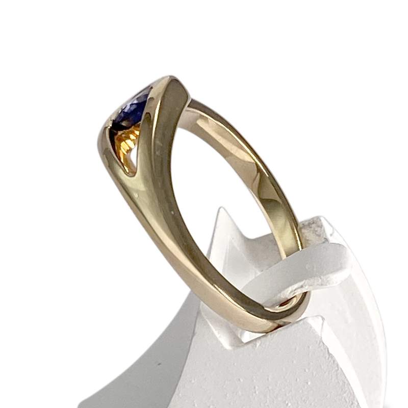 Bague d'occasion or 750 jaune saphir - vue 2