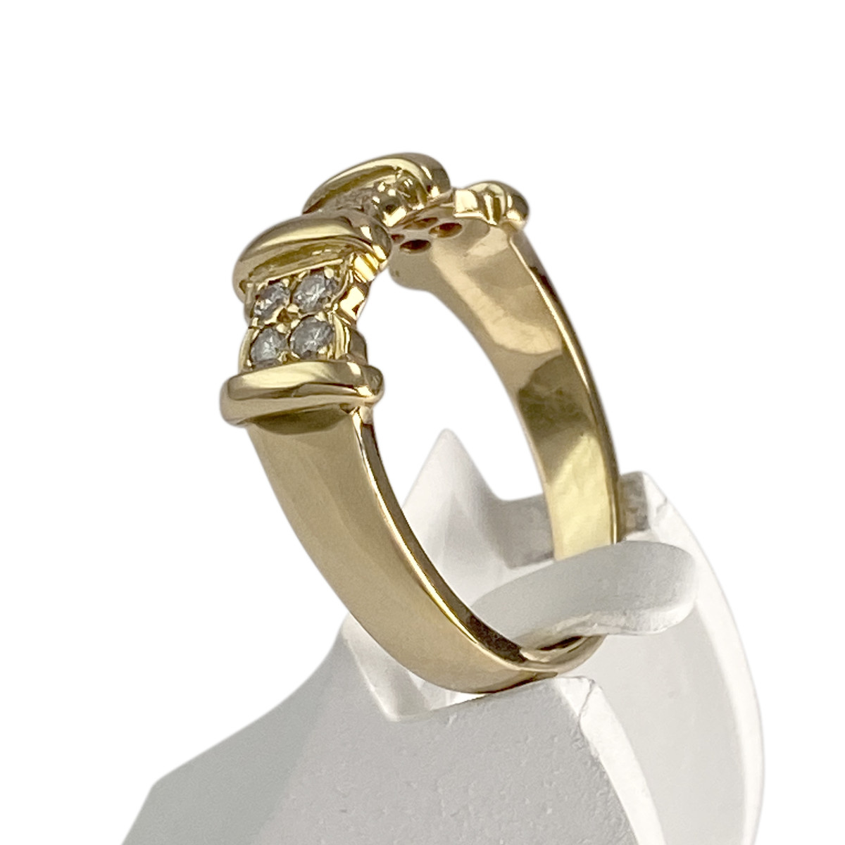 Bague d'occasion or 750 jaune diamants - vue 2