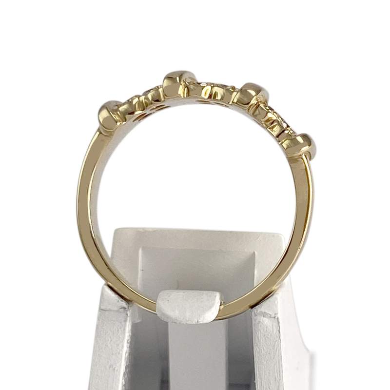 Bague d'occasion or 750 jaune diamants - vue 3