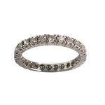 Bague d'occasion or 750 blanc diamants - vue 1