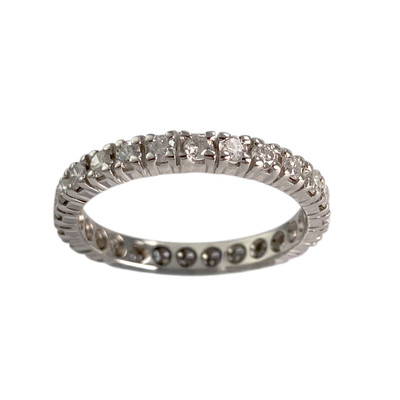 Bague d'occasion or 750 blanc diamants - vue 1