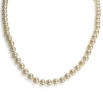 Tweedehands gouden collier 750 gele gekweekte parel