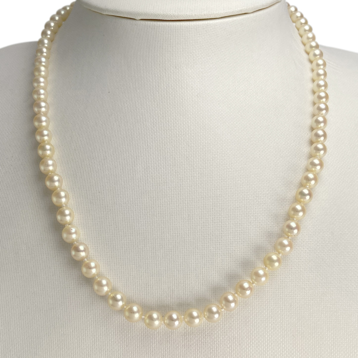 Collier d'occasion or 750 jaune perle de culture - vue 2