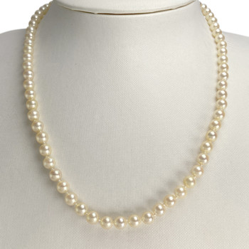 Tweedehands gouden collier 750 gele gekweekte parel
