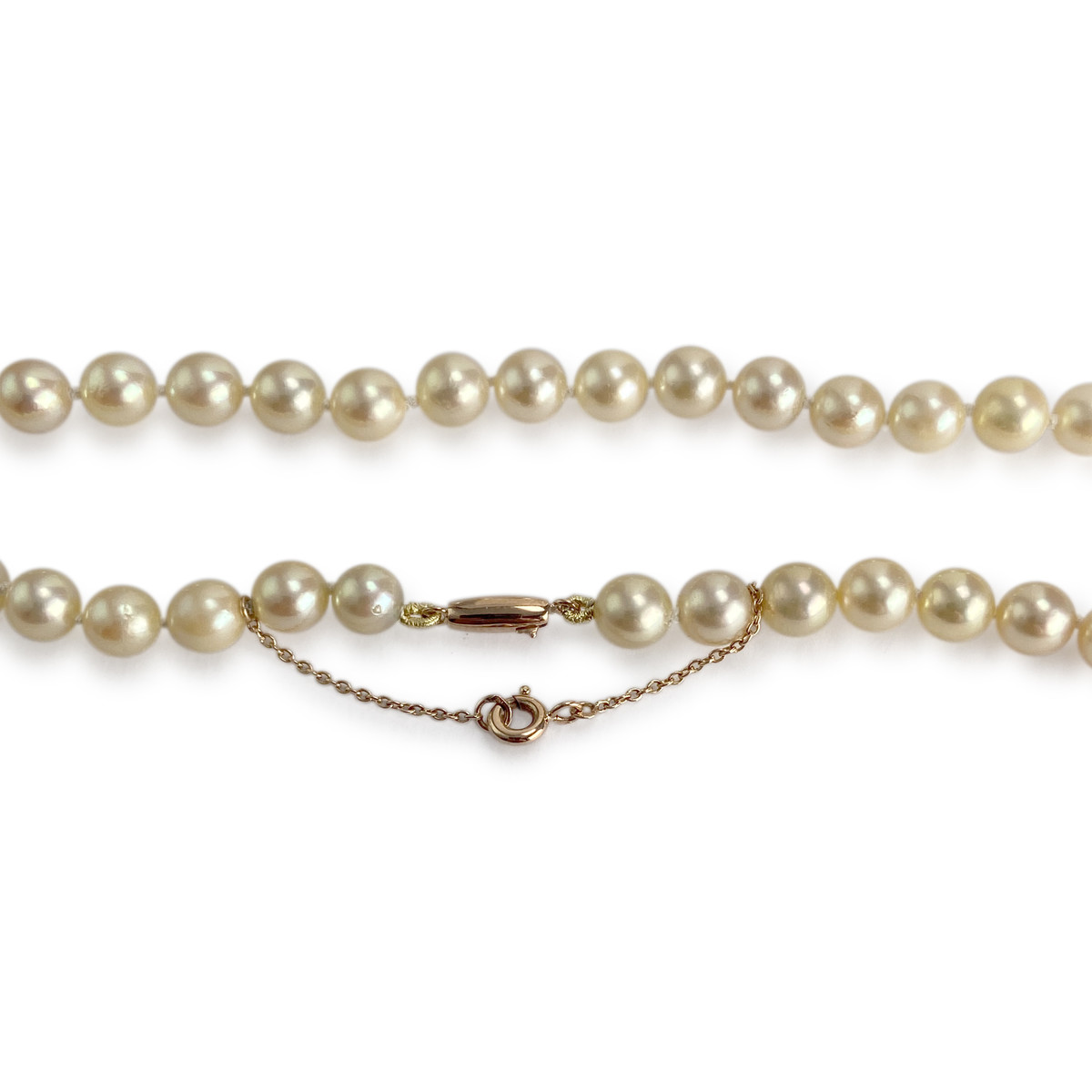 Collier d'occasion or 750 jaune perle de culture - vue 3