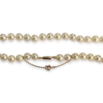 Tweedehands gouden collier 750 gele gekweekte parel