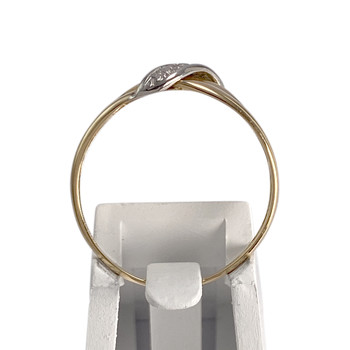 Bague d'occasion  or 750 2 tons diamants