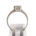 Bague d'occasion or 375 blanc quartz diamants - vue 3