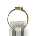 Bague d'occasion 2 ors 375 émeraudes diamants - vue 3