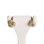 Boucles d'oreilles d'occasion or 750 jaune diamants - vue 1