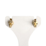 Boucles d'oreilles d'occasion or 750 jaune diamants - vue 3