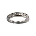 Bague d'occasion or 750 blanc diamants - vue 1