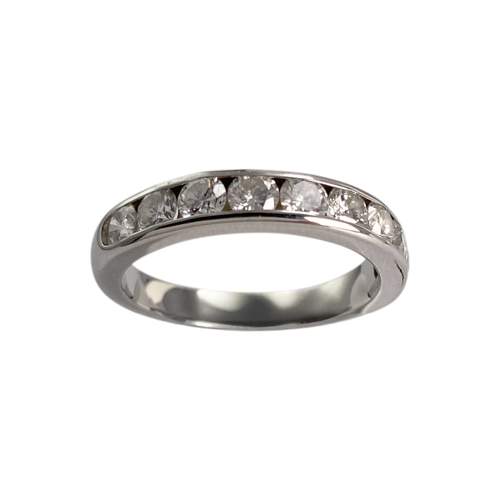 Bague d'occasion or 750 blanc diamants