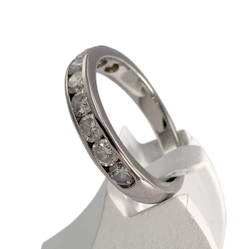 Bague d'occasion or 750 blanc diamants - vue 2