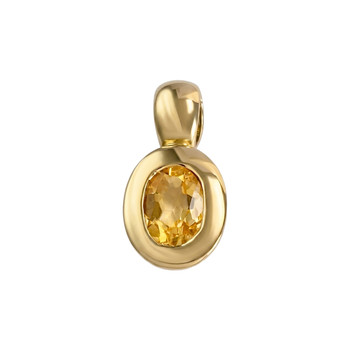 Pendentif d'occasion or 750 jaune citrine
