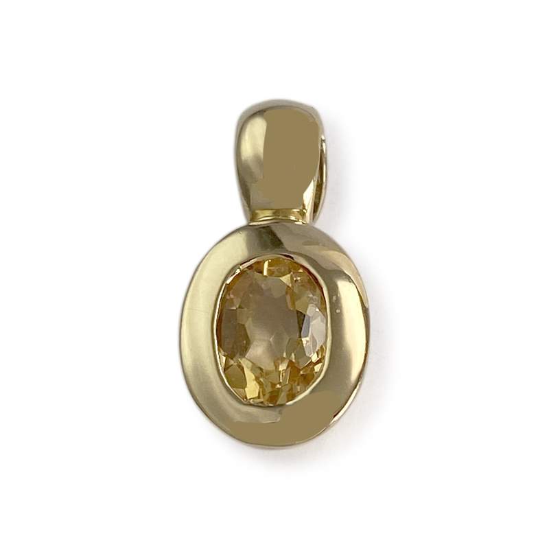 Pendentif d'occasion or 750 jaune citrine - vue 1