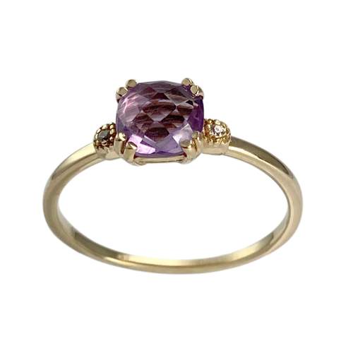 Bague d'occasion or 750 jaune amethystezirconias