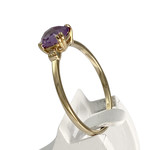 Bague d'occasion or 750 jaune amethystezirconias - vue 2
