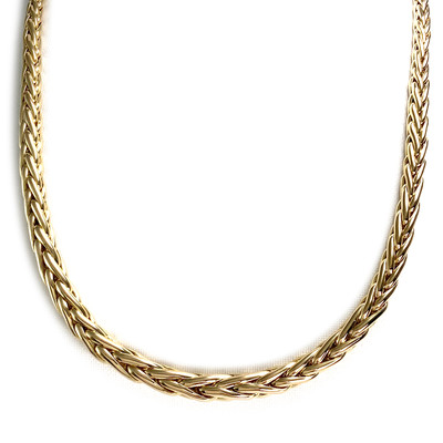 Collier d'occasion or 750 jaune maille palmier - vue 1