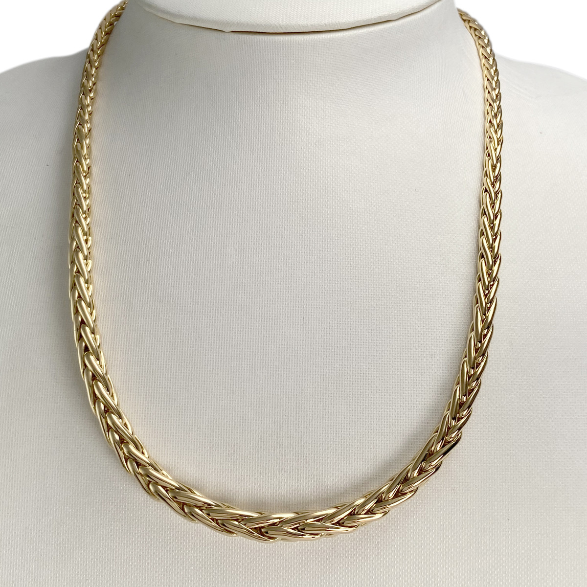 Collier d'occasion or 750 jaune maille palmier - vue 2