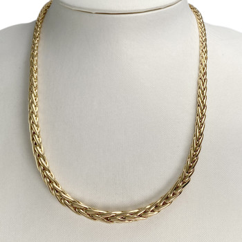 Second-hand 750 yellow gold palm tree necklace