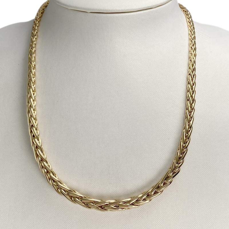 Collier d'occasion or 750 jaune maille palmier - vue 2