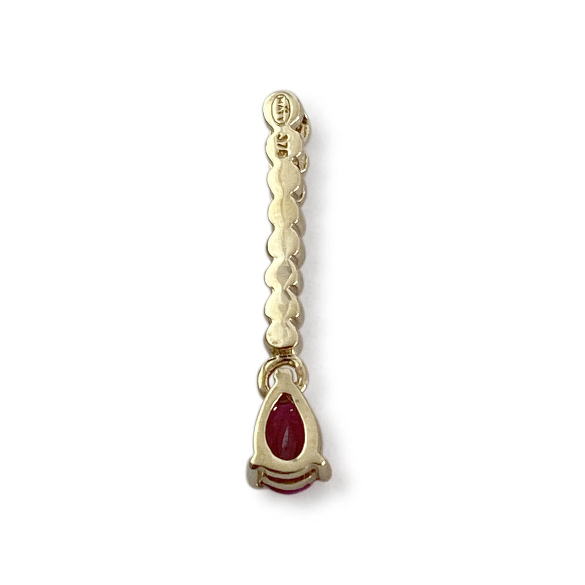 Pendentif d'occasion or 375 2 tons diamant rubis - vue 2