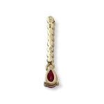 Pendentif d'occasion or 375 2 tons diamant rubis - vue 2