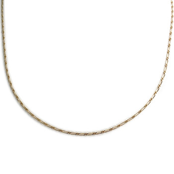 Chaîne d'occasion or 750 jaune maille cheval alternée 40.5 cm