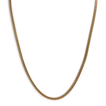 Tweedehands gouden ketting 750 gele maliënkolder 60.5 cm