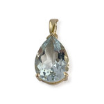 Pendentif d'occasion or 750 jaune aigue marine - vue 1