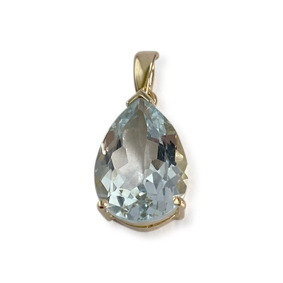 Pendentif d'occasion or 750 jaune aigue marine