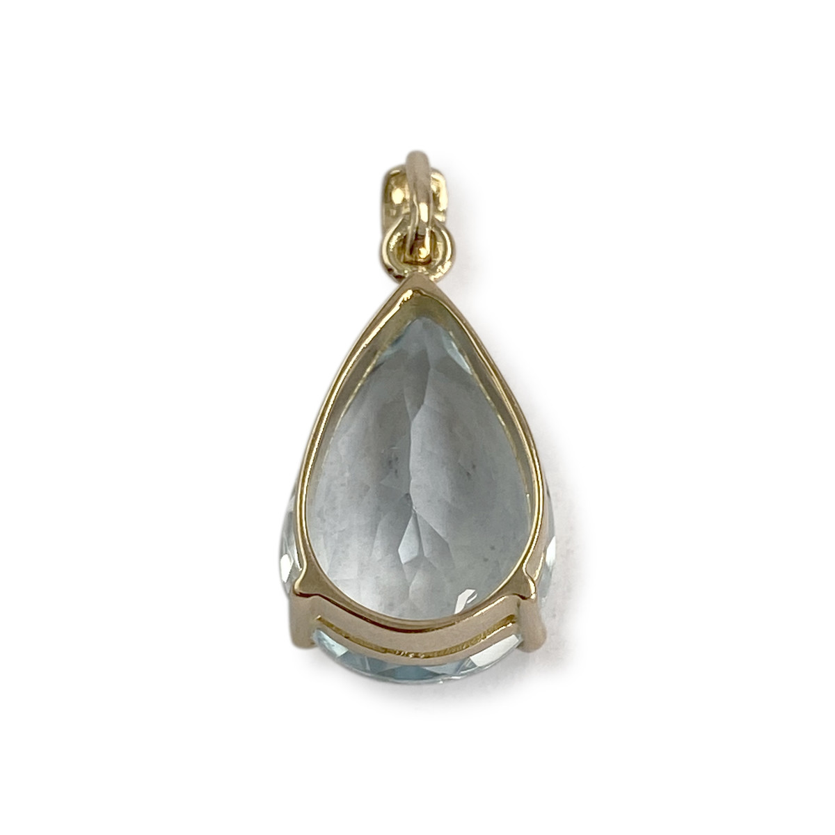 Pendentif d'occasion or 750 jaune aigue marine - vue 2
