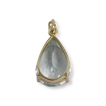 Pendentif d'occasion or 750 jaune aigue marine