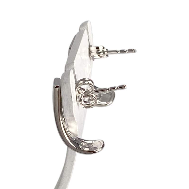 Boucles d'oreilles d'occasion or 750 blanczirconias - vue 2